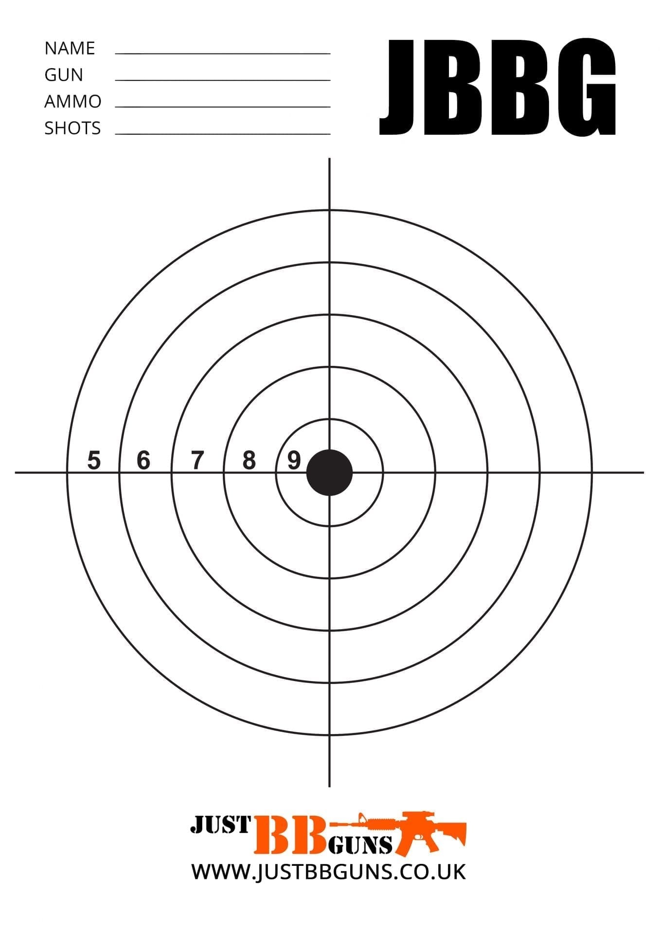 free targets just bb guns airsoft targets to download and print