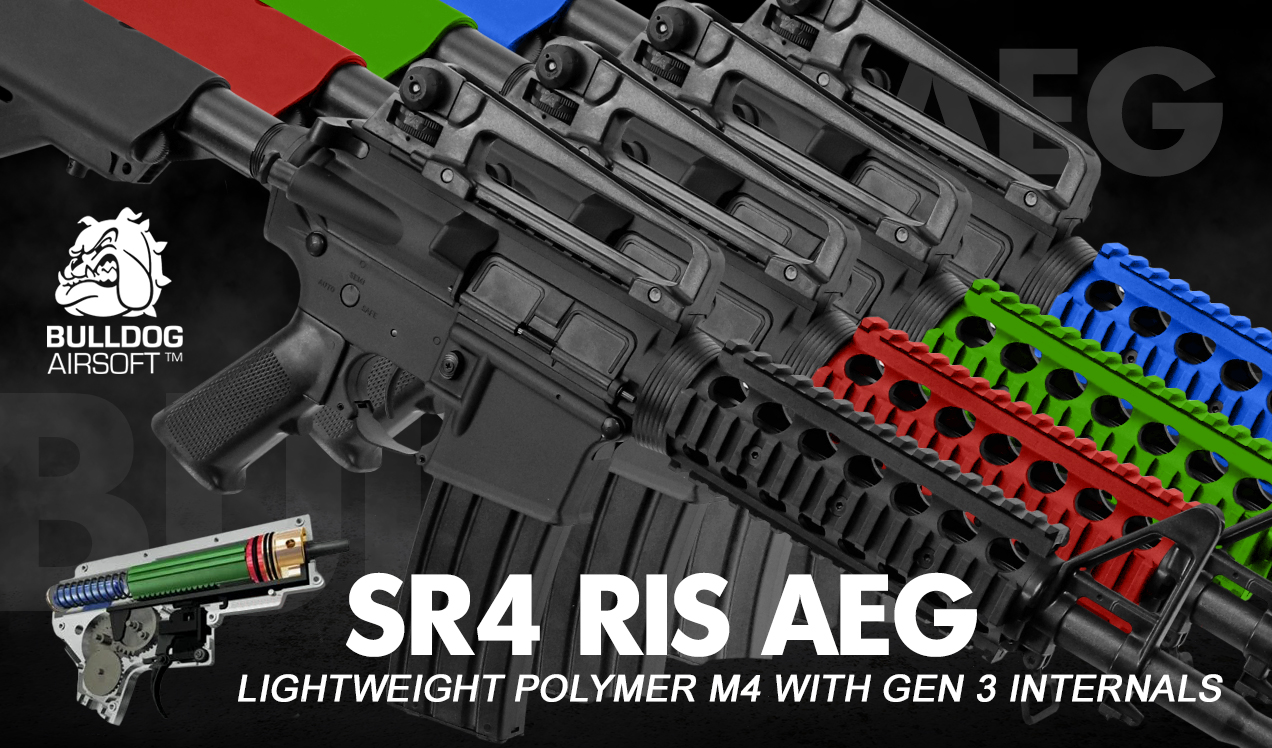 SR4 RIS Bulldog Proline 6mm AEG Airsoft Gun b1 uk