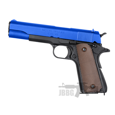King Arms 1911 A1 CAL 45 Gas Pistol Blue