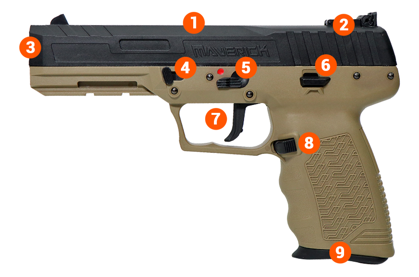 SRC Maverick Gas Blowback Airsoft Pistol info uk