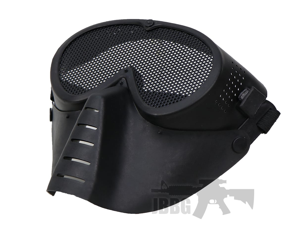 Aviator Series Round Hole Steel Mesh Mask - Just BB Guns