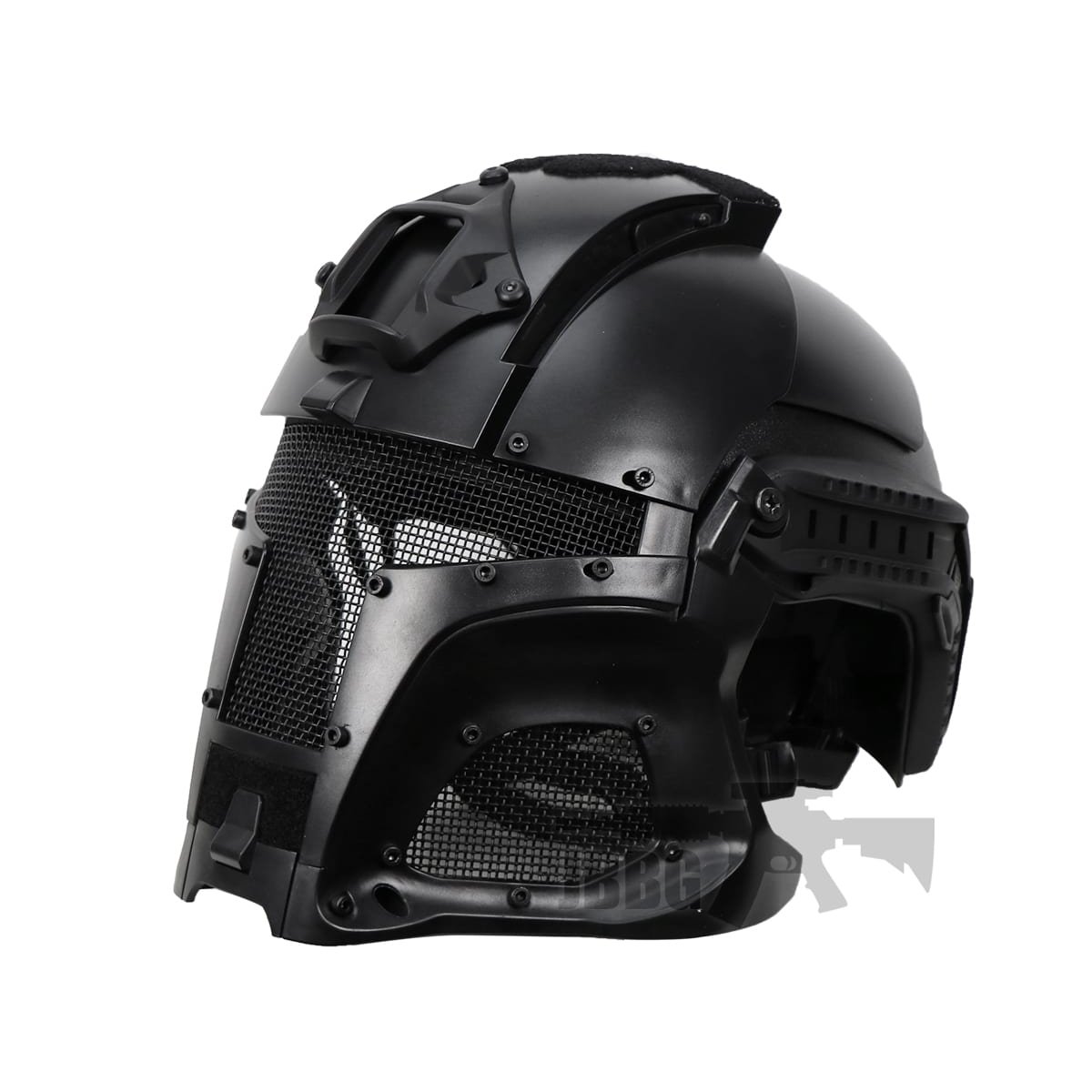 Medieval Iron Warrior Full Head Coverage Airsoft Helmet and Mask – BLACK