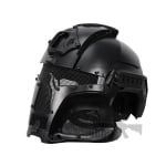 Medieval Iron Warrior Full Head Coverage Airsoft Helmet and Mask – BLACK