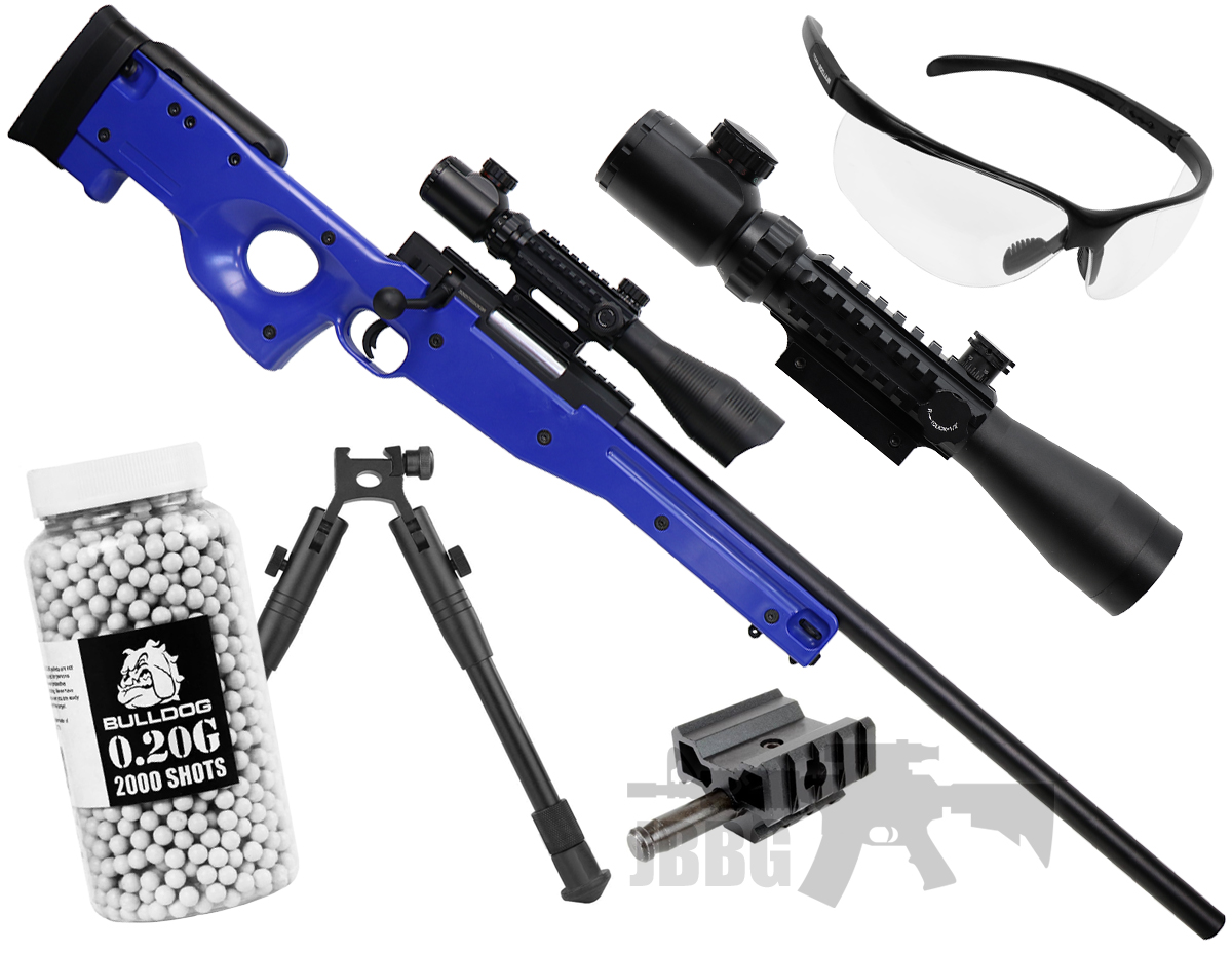 Bundle Offer Airsoft Sniper Rifle M57A Blue Pro Just BB Guns