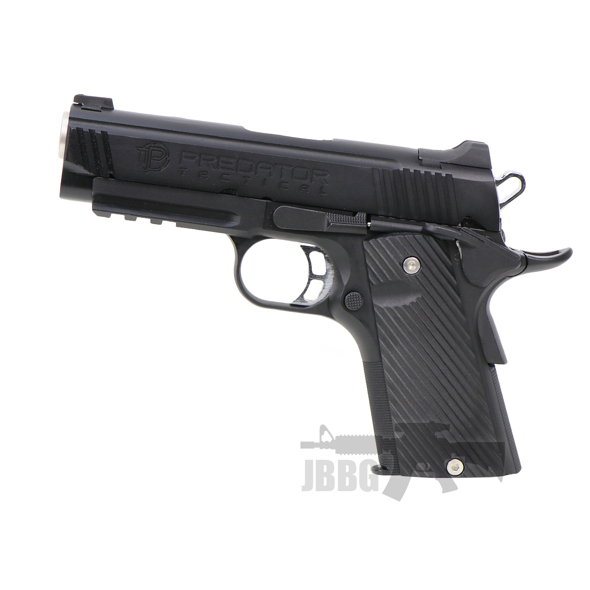 King Arms Predator Tactical Shrike 1911 Rail Compact Airsoft Pistol BK