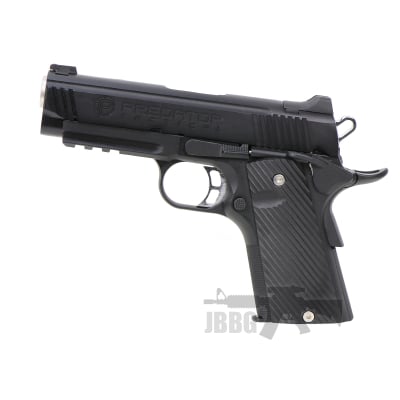 King Arms Predator Tactical Shrike 1911 Rail Compact Airsoft Pistol BK