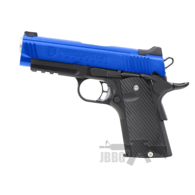 King Arms Predator Tactical Shrike 1911 Rail Compact Airsoft Pistol BL