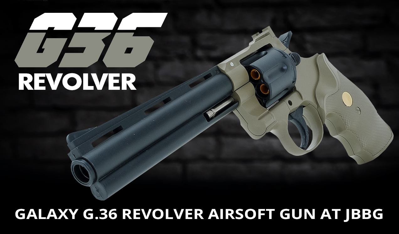 galaxy g36 airsoft revolver tan b1