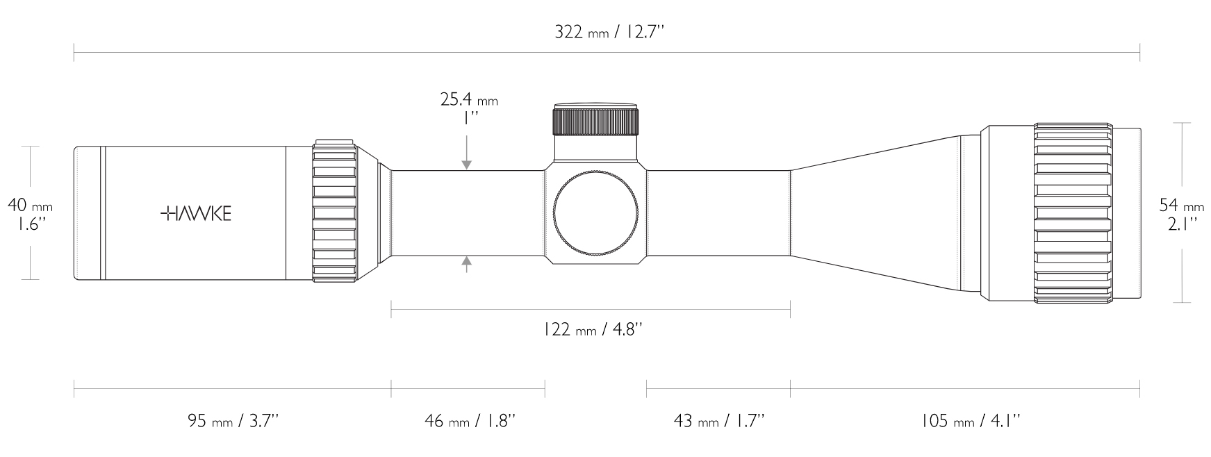 Vantage 3-9×40 AO (Mil Dot)