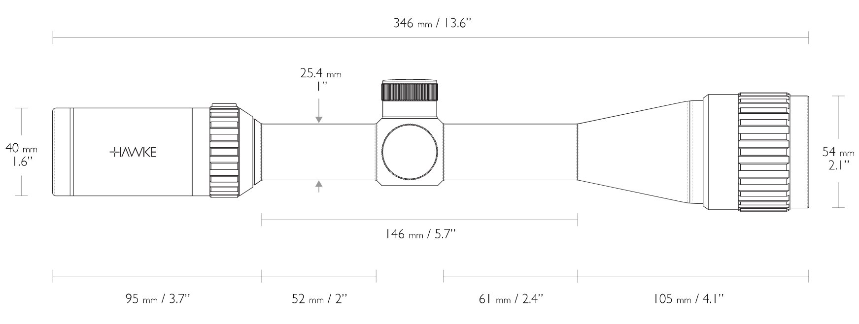 Vantage 4-12×40 AO (Mil Dot)