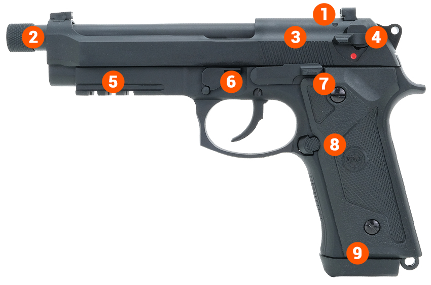 m92 a3 airsoft pistol info gas