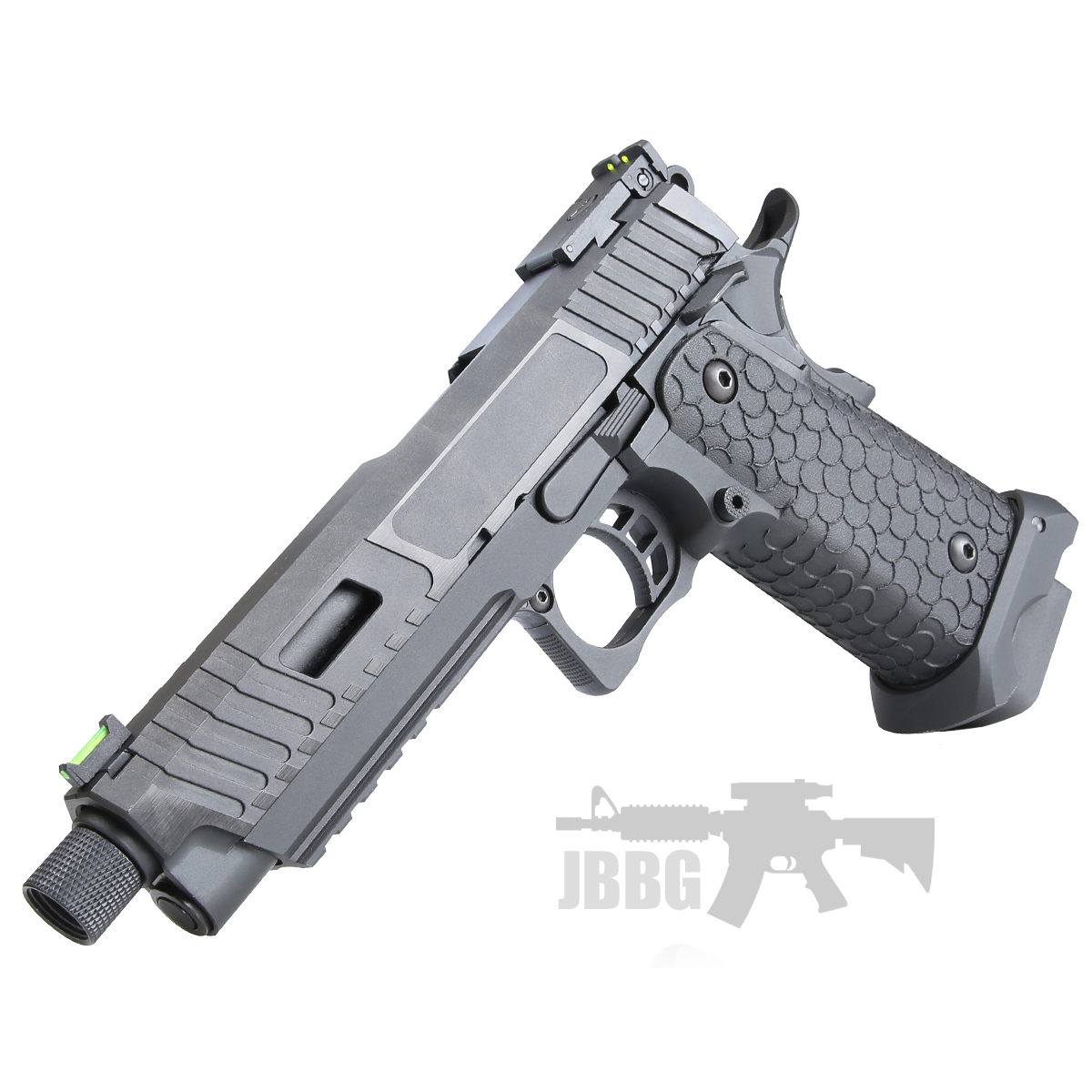 BABA YAGA Combat Master Hi-Capa Gas Blowback Airsoft Pistol with Threaded Barrel 1X