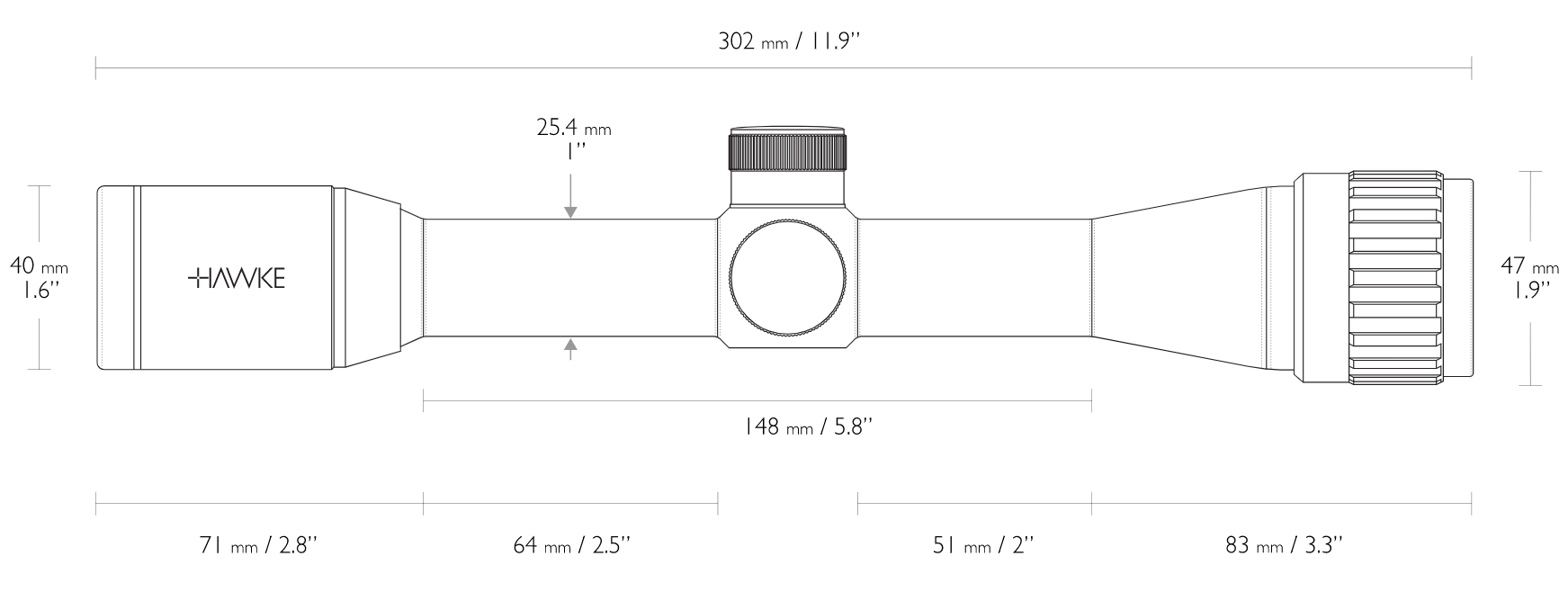 Vantage 4×32 AO (Half Mil Dot)