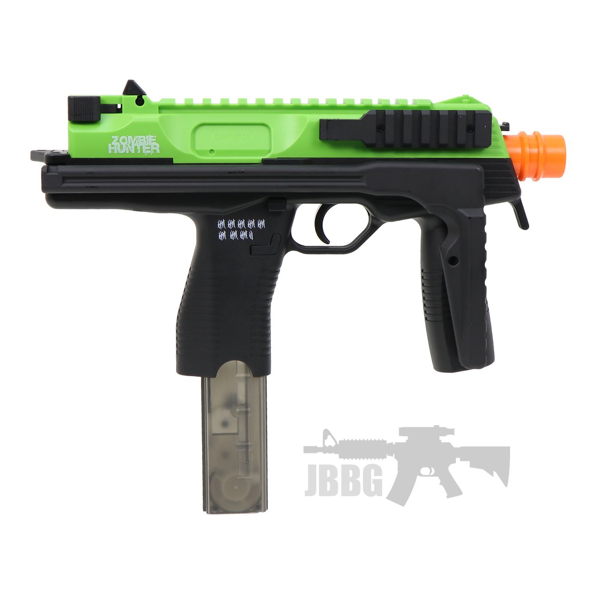 Zombie Hunter Eliminator Green Slide Black Airsoft Gun