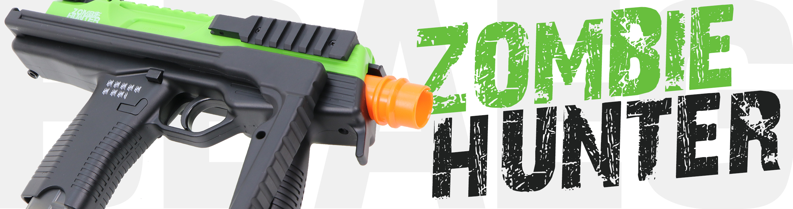 Zombie Hunter Eliminator Green Slide Black Airsoft Gun