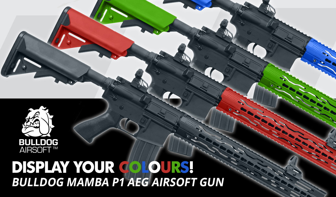 Bulldog MAMBA P1 ST AEG Airsoft Guns Colours B1