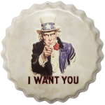 P 034 BOTTLE TOP VINTAGE SIGN