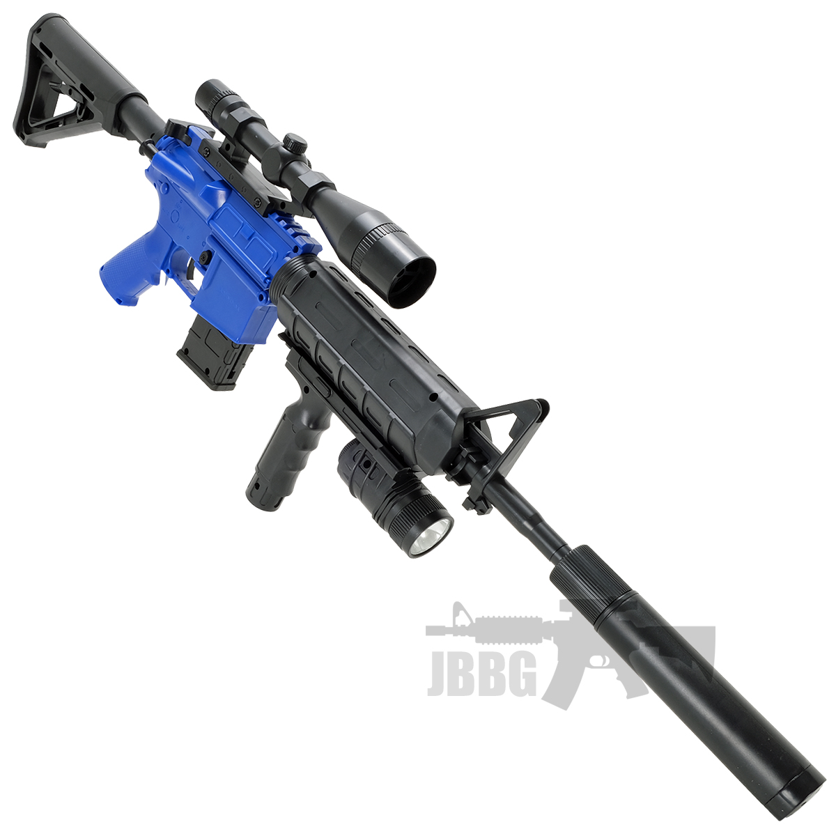 P1158D Spring Airsoft BB Gun Two-Tone Blue - Just BB Guns