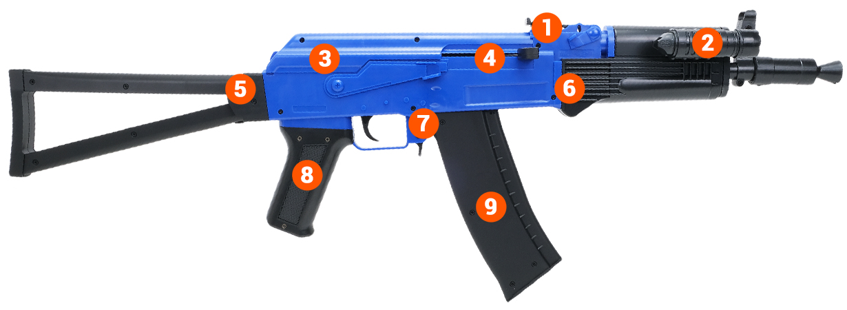 P47A Spring Airsoft BB Gun info blue