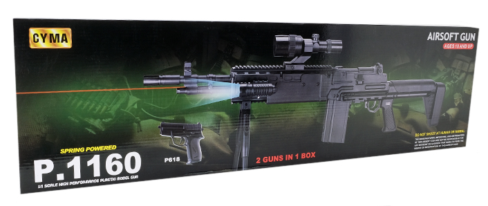 p1160 airsoft bb gun set box