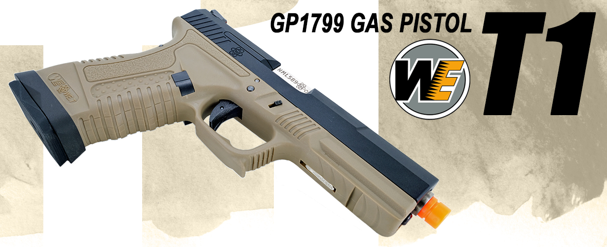 WE GP1799 T1 Gas Blowback Airsoft Pistol Tan