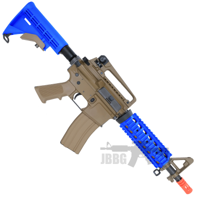 m4 gas airsoft gun 1 tan and blue