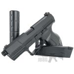 HA124 Airsoft Pistol with Silencer 2 black