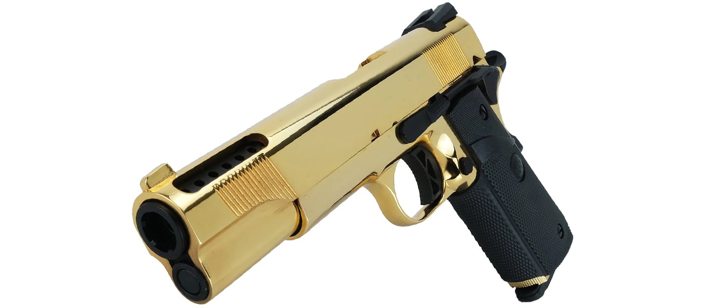 SRV 12 1911 Gas Blowback Golden Airsoft Pistol