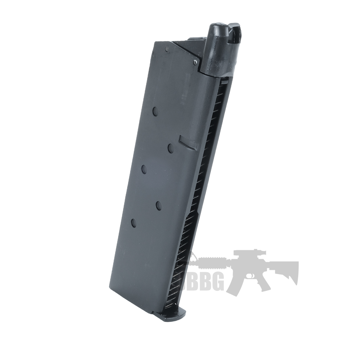 King Arms 1911 A1 CAL 45 Silver Gas Pistol 1 mag