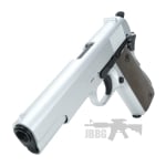 King Arms 1911-A1 CAL 45 Silver Gas Pistol 4