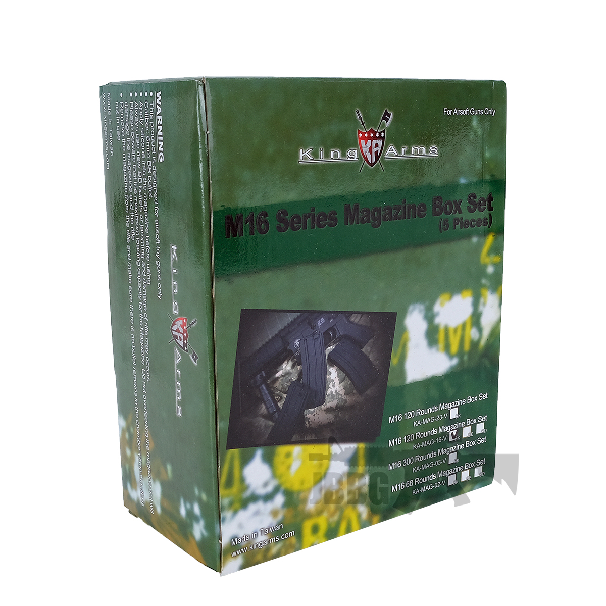 King Arms M16 Series Magazine Box Set 5 x Mid Cap 1