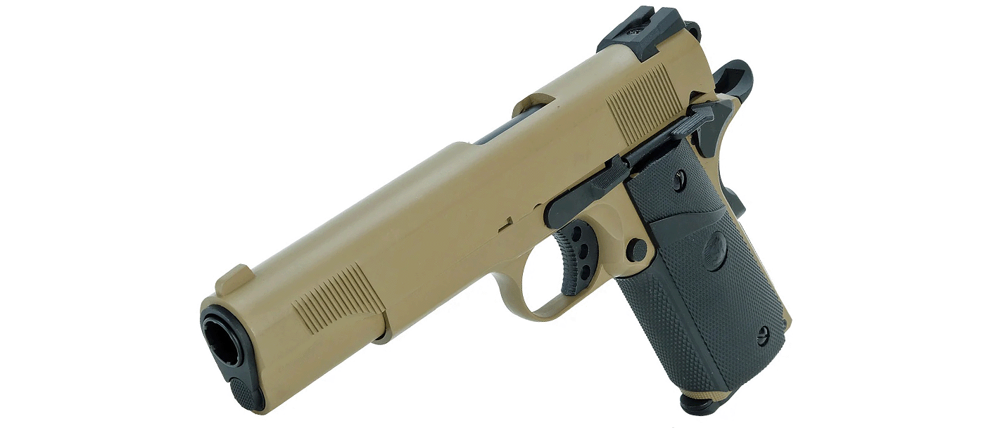SR1911 MEU Gas Blowback Airsoft Pistol Desert Ver