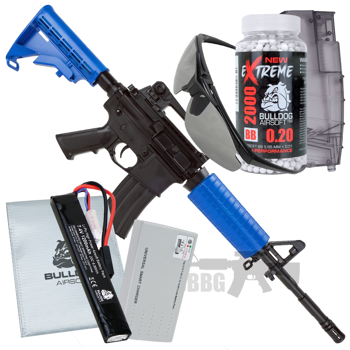 Bundle Offer Bulldog M4A1 Airsoft Gun Starter Set 1000