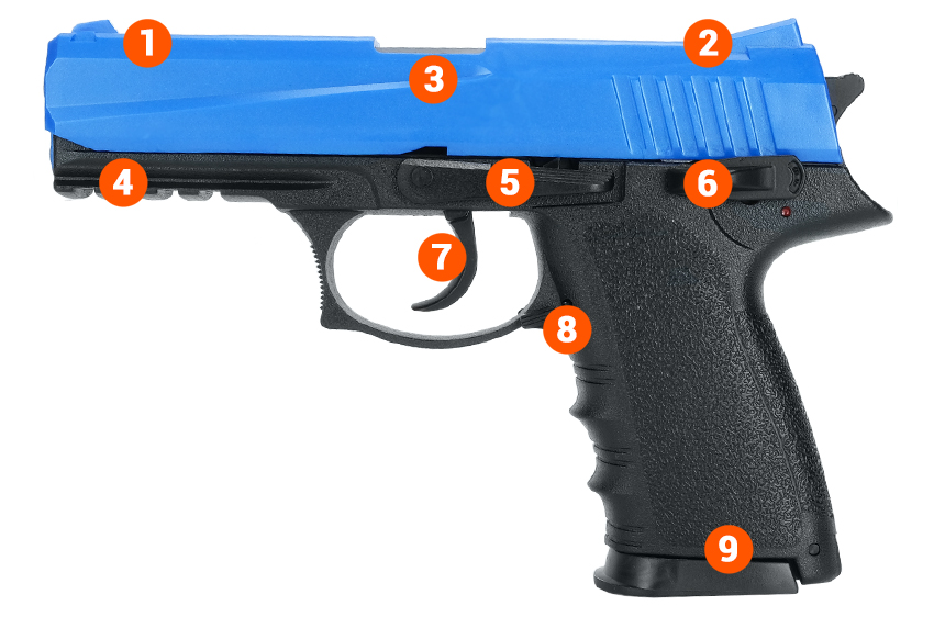 HA126 Airsoft Pistol Info Blue