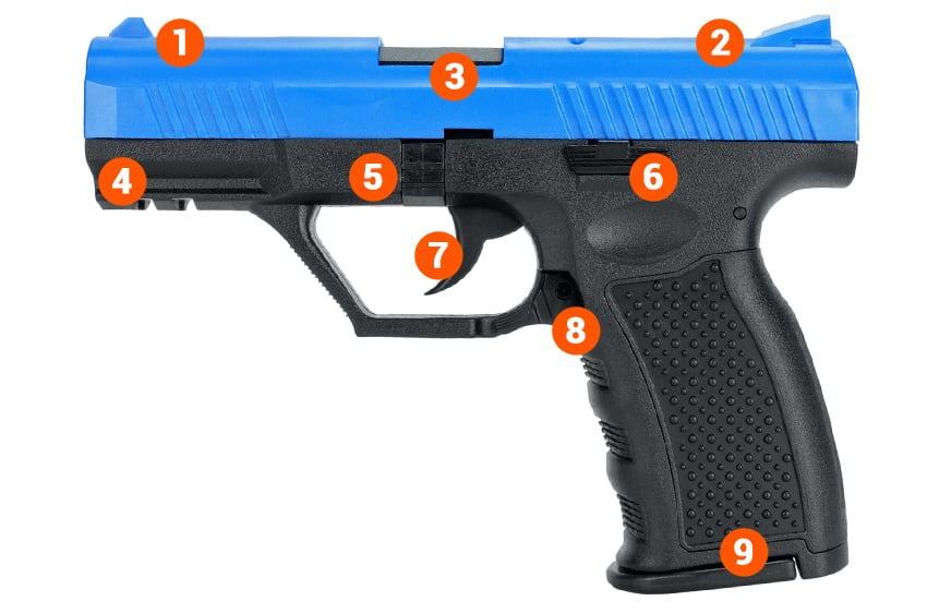 HA128 Airsoft Pistol Info Blue