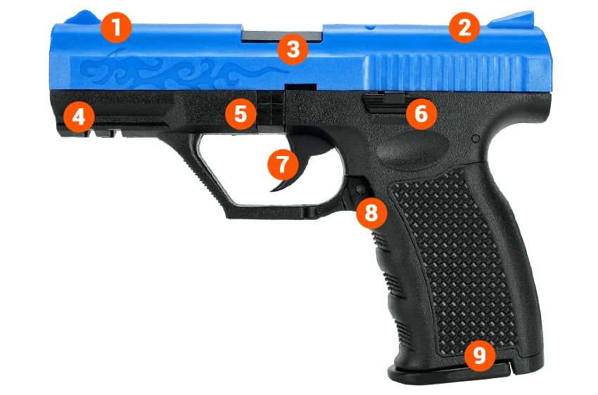 HA129 Airsoft Pistol Info Blue 2