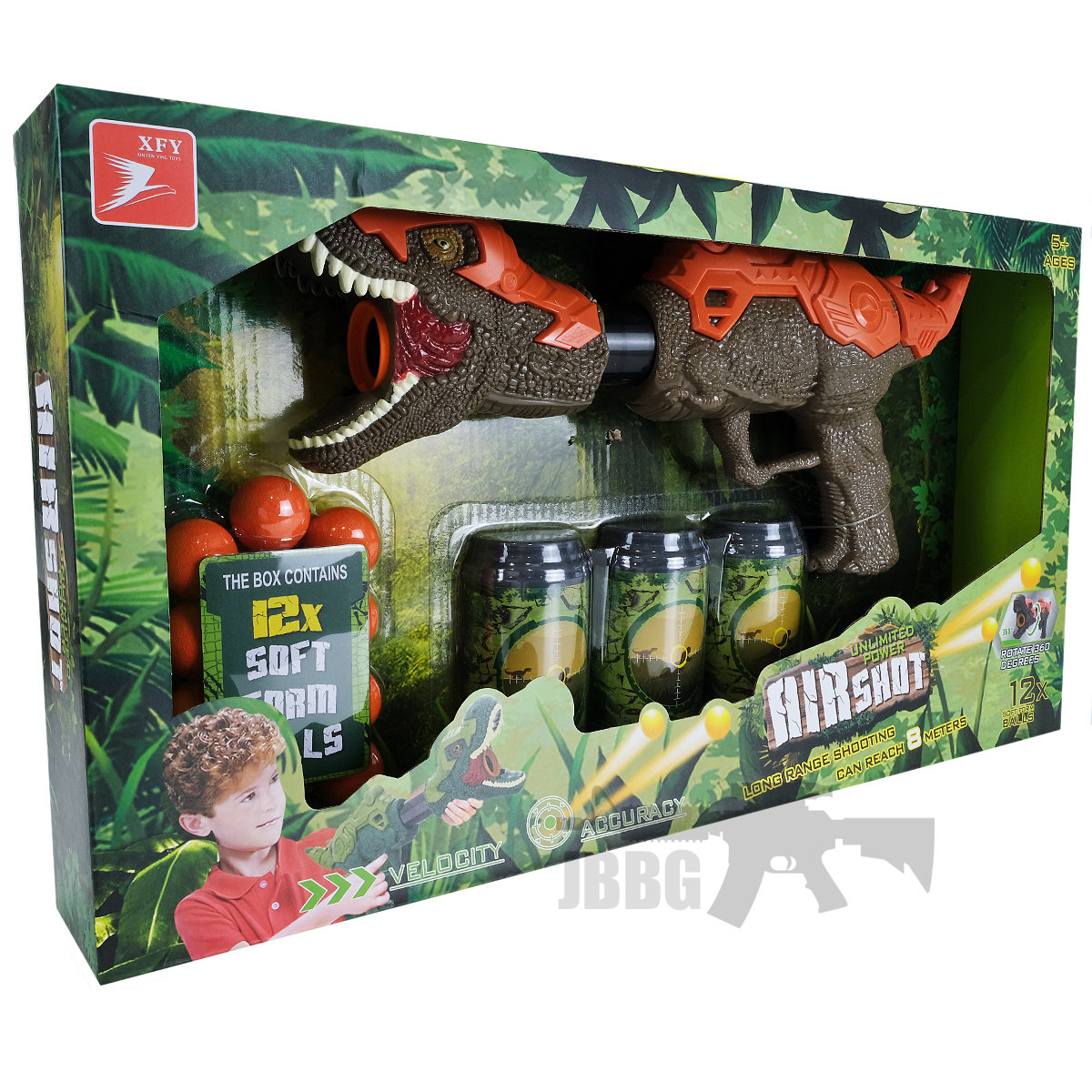 Dinosaur Foam Soft Ball Gun Set