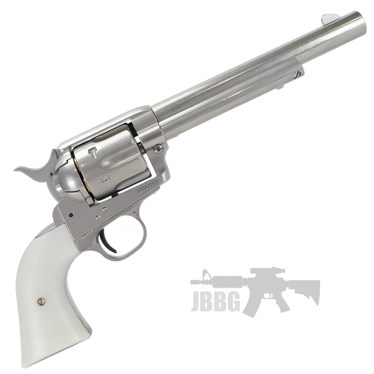 King Arms SAA 45 Peacemaker Airsoft Gas Revolver M – Silver 2