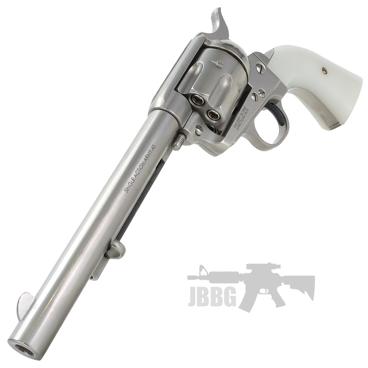 King Arms SAA 45 Peacemaker Airsoft Gas Revolver M – Silver 4