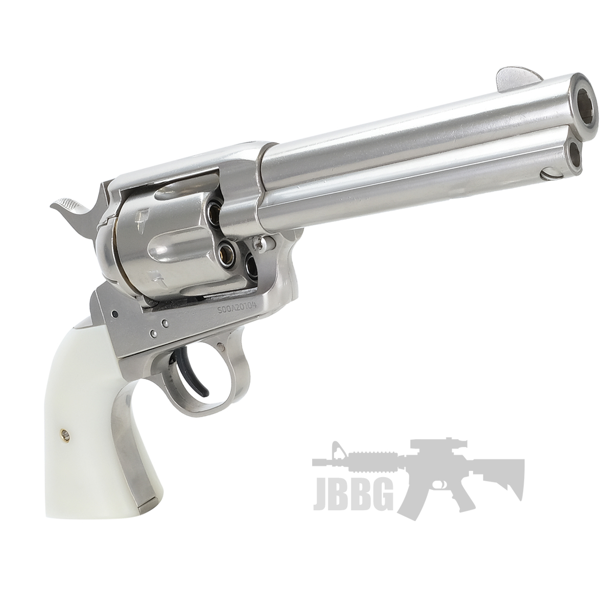 King Arms SAA 45 Peacemaker Airsoft Gas Revolver S – Silver 3