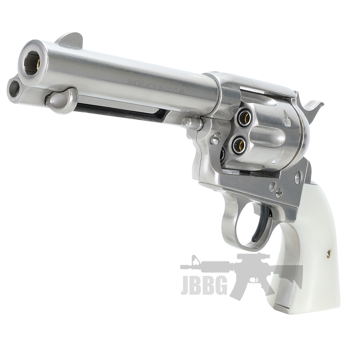King Arms SAA 45 Peacemaker Airsoft Gas Revolver S – Silver 4