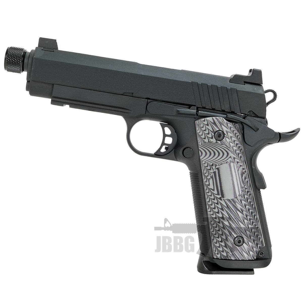 sr1911 silant hawk co2 airsoft pistol bk