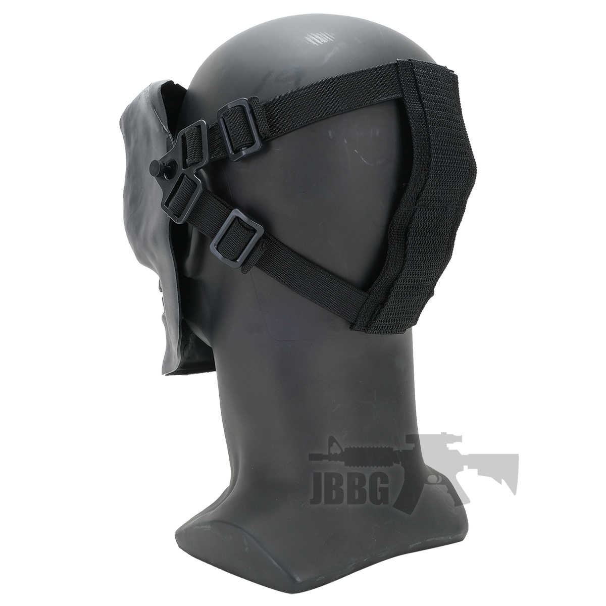 SRC Full Face Skull Airsoft Mask V2 Black with Round Holes