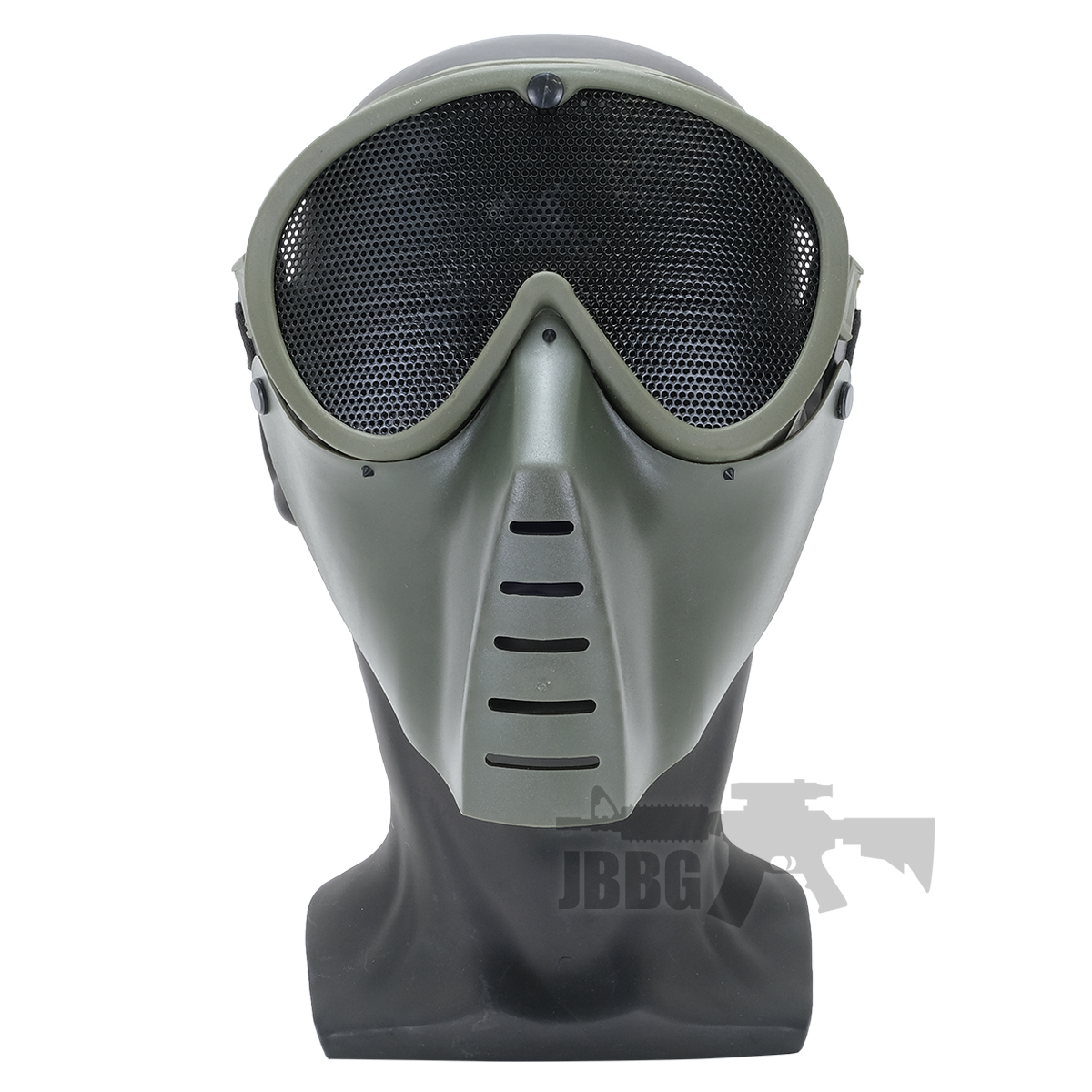 SRC Full Face Fly Airsoft Mask V2 Dark Green with Round Holes