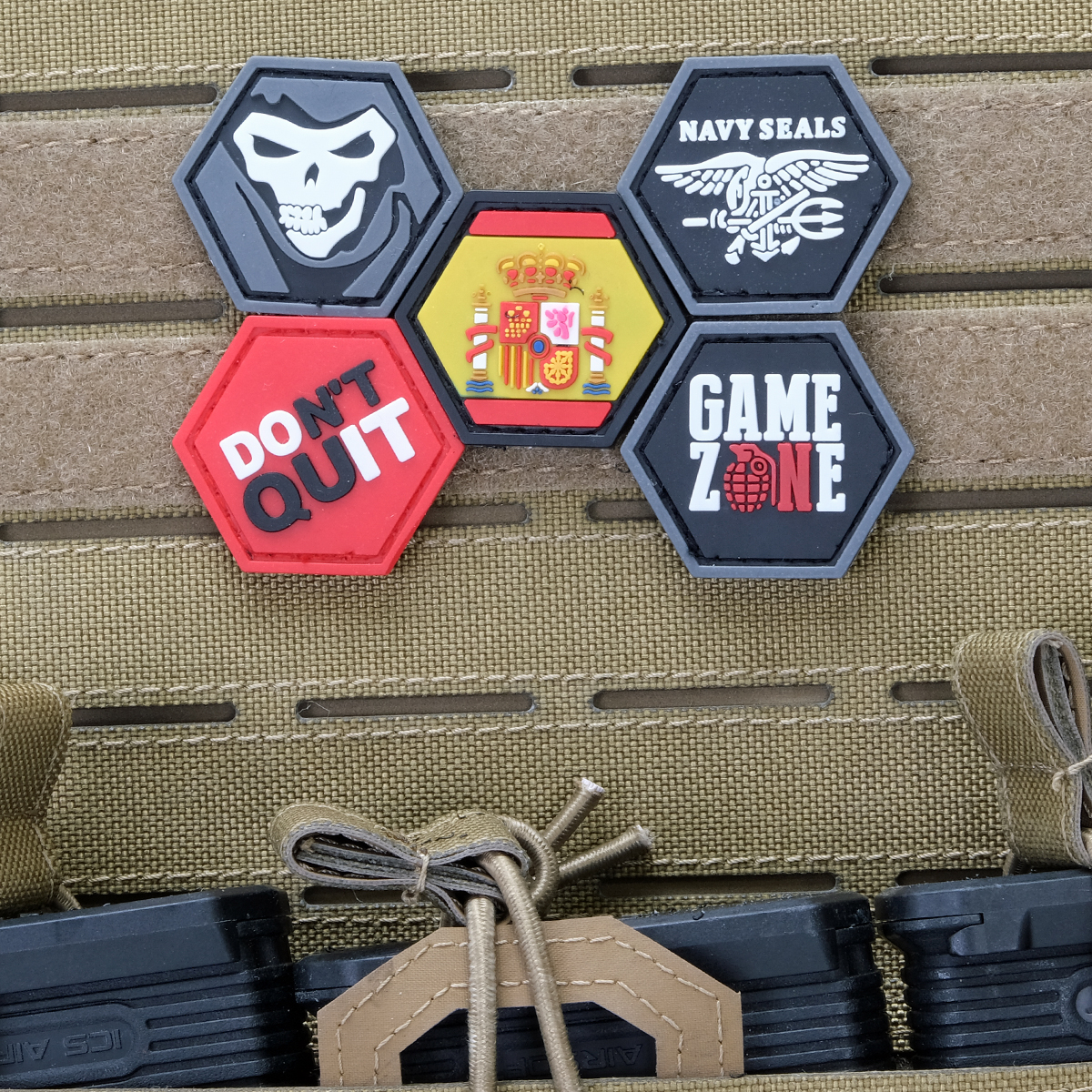 Spanish Flag Ballistic Hex Patch BH00002 Just BB Guns