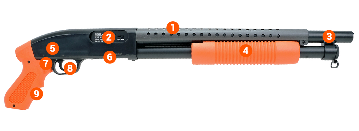 m58B orange Spring Airsoft BB Gun info