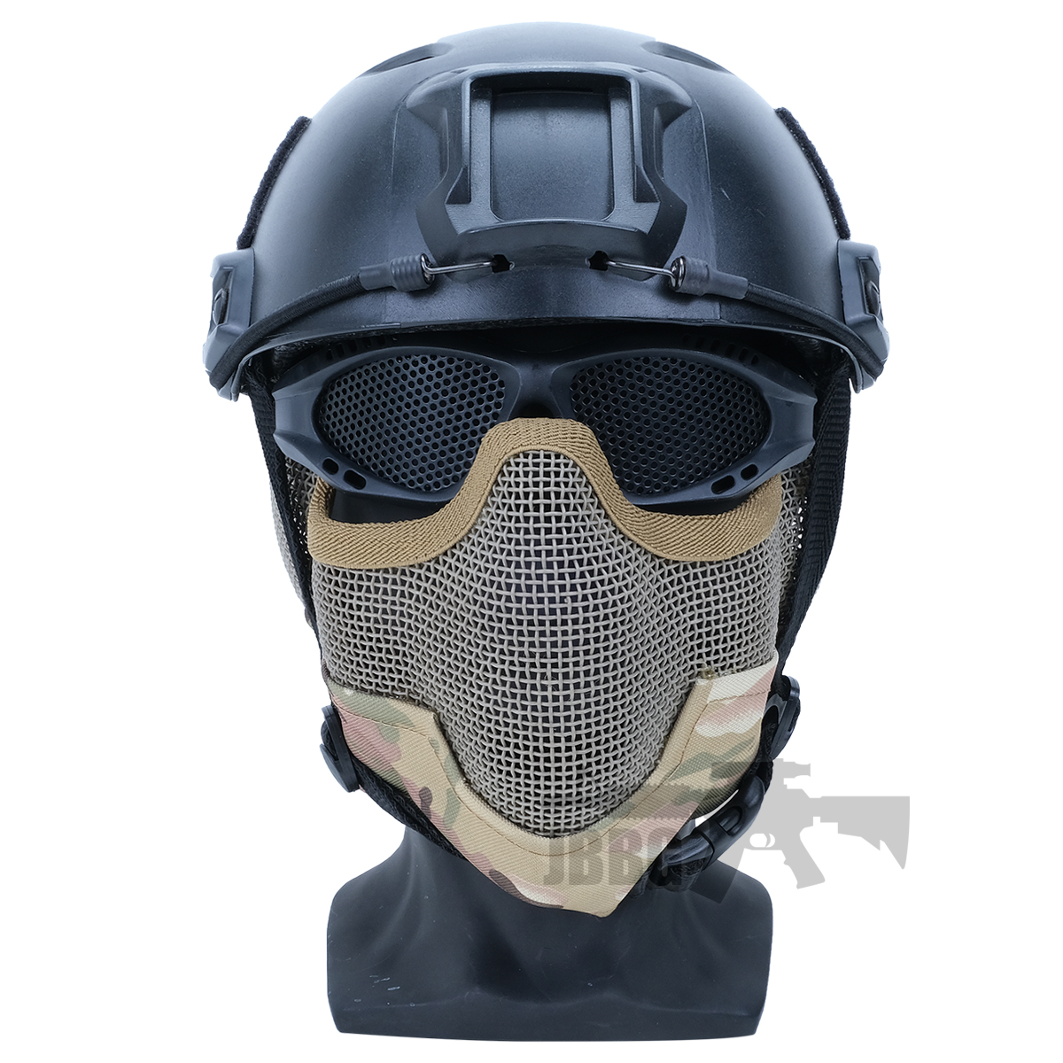 Airsoft Mesh Lower Mask with Ear Protection Multicam