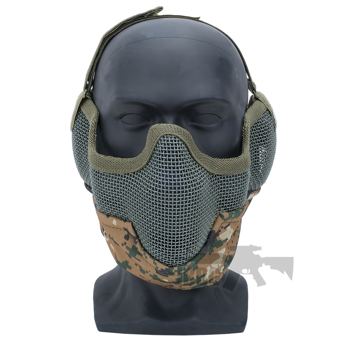 Airsoft Mesh Lower Mask with Ear Protection Digital Camo