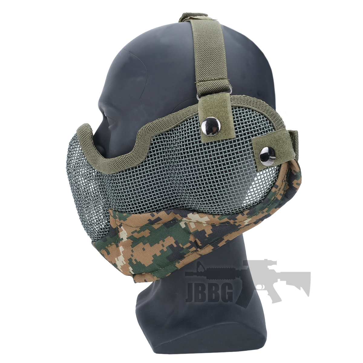 Airsoft Mesh Lower Mask with Ear Protection Digital Camo