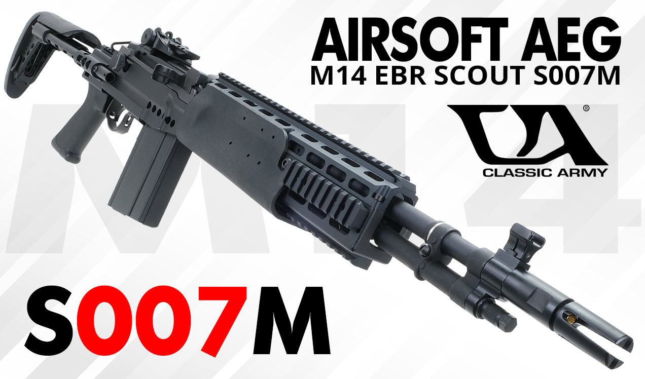 M14 EBR Scout AEG Airsoft Gun S007M B1